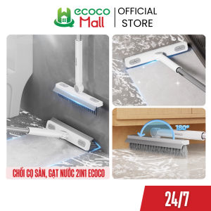 Chổi chà sàn gạt nước 2in1 ECOCO cán dài xoay 180 độ thế hệ mới Chổi cọ sàn đa năng dễ dàng làm sạch mọi góc cạnh25139