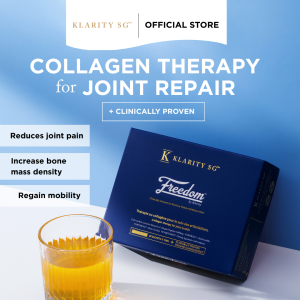 KlaritySG - Freedom Joint Pain Bone Support Supplement Hips Knee Mobility & Repair Bioactive Collagen Peptide