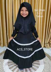 gamis anak perempuan 3/4 tahun