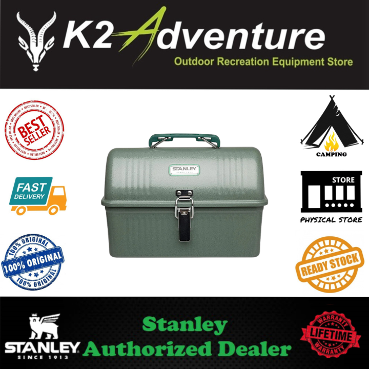 Stanley Classic Lunch Box 9.5L | Scatola Pranzo In Acciaio Inox, Verde Hammertone - Foto 6