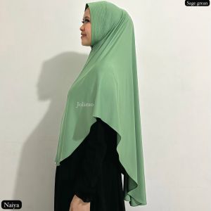 Hijab Naiya Oval Jumbo / Kerudung Bergo Syari / Hijab Jersey Polos / Hijab Simple / kerudung Syari