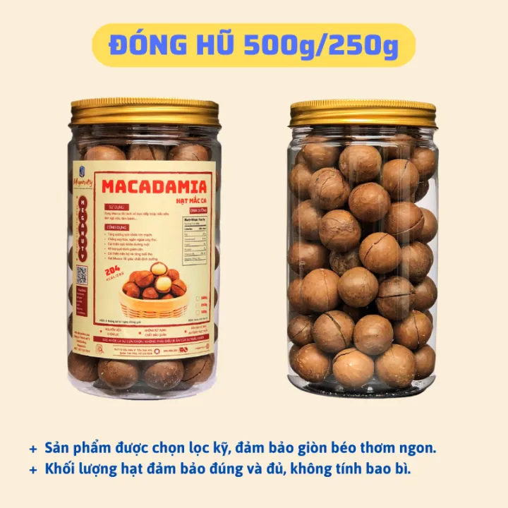 Hạt Macca Úc/Việt Nứt Vỏ Tự Nhiên Size Lớn Tốt Cho Sức Khỏe - Hạt Macca 500Gr