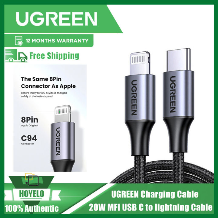 UGREEN MFI USB C to lightning Apple Fast Charging Cable Compatible