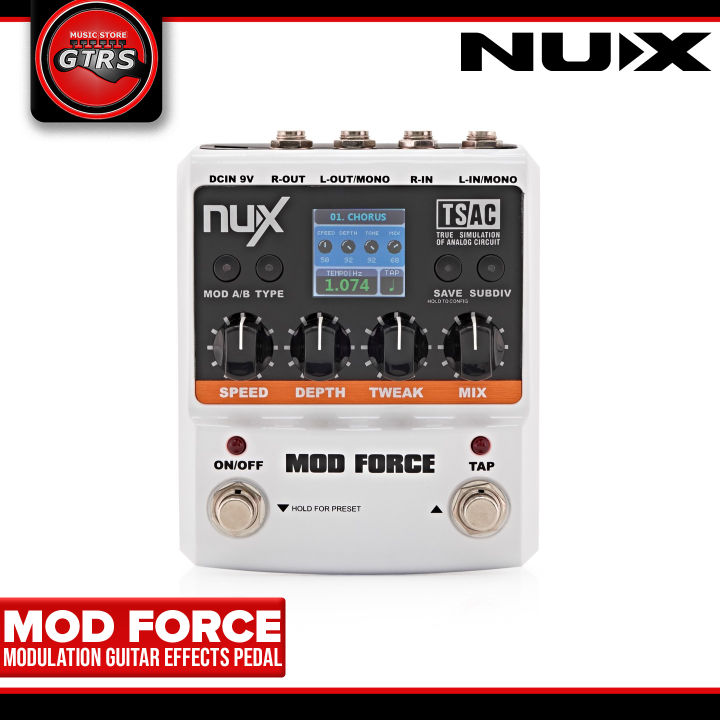 NUX MOD FORCE マルチ モジュレーション Nu-X Mod Force multi-modulation guitar effects pedal demo