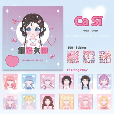 Sách Sticker Công Chúa Cho Bé - 20 Màn Chơi Sáng Tạo Dán Hình Tô Màu Hóa Trang Đồ Chơi DIY