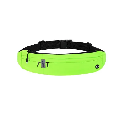 WATERFLY Running Belt Bag Fanny Pack Bum Bag Waist Pack Runner Marathon Jogging Sport Workout Exercise Fitness Phone Holder With Earphone Hole Bag for Men Women Jogger Slim Waistband