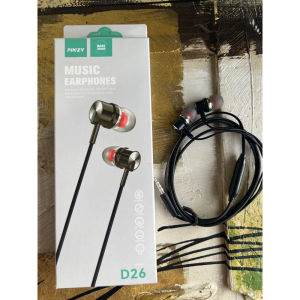 CARDINAL D: Universal Earphone 3.5mm Bass Sound with Mic Pinzy D26 Good Quality