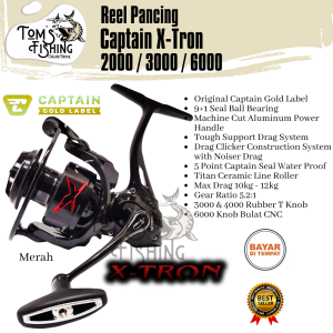 Reel Pancing CAPTAIN X TRON 2000 - 6000 Gold Label (9+1 Bearing) Power Handle - Toms Fishing