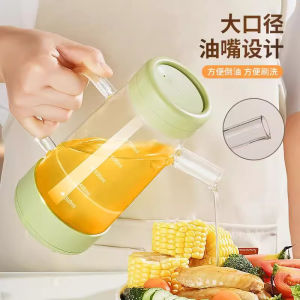 【Ready Stock】700ml High Borosilicate Glass Oil Dispenser Bottle｜Anti-Drip Auto Reflux Spout｜耐高温防爆防挂油壶｜Botol Minyak Kalis Panas Tidak Meleleh Dapur