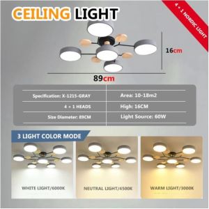 LED 3color Modern Living Room Light Ceiling Light Center Chandeliers Lamp For Bedroom Ceiling Lamp