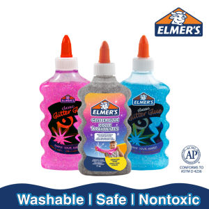Elmer’s Glitter Glue [Sliver Blue Pink – Bundle of 3]