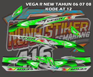 STIKER STRIPING DECAL VEGA R NEW TAHUN 2006 2007 2008 KODE AT12