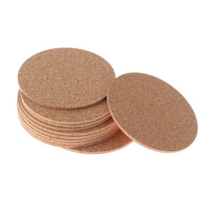 TLE Heat Trivet Cork Coaster Round Round Resistance Diameter 90mm Coffee Tea Drinks Dining Pelapik Cawan Pad 圆边防烫垫