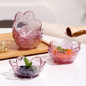Bonnie Cathy Bộ đĩa gia vị phong cách Nhật Bản họa tiết hoa anh đào đánh dấu dùng cho salad và nước chấm thiết kế đáng yêu hình hoa