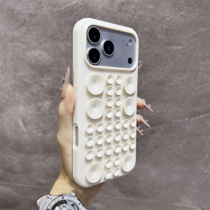 Circular Suction Cup Silicone Shockproof Phone Case For iPhone 17 Pro Max 16 15 14 Adsorption Strong Multi Function Soft Cover