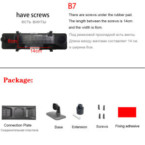 EKLEVA Car Dashboard Center Panel Console Rear View Mirror Camera DVR Holder Dash Cam Universal Mount Fixed Stand Recorder Bracket