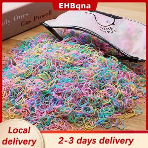 [COD]  HOT SALE Ship within 24 hours 1000pcs Girls Colourful Disposable Rubber Band Elastic Hair Bands Headband Children Ponytail Holder Bands For Kids Accessories
