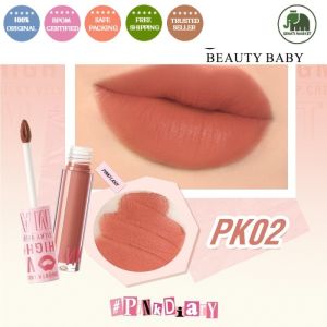 ֍SEHATI֎ PINKFLASH Silky Velvet Lip Cream - Waterproof Lasting Velvet Matte Lipstick - PINK FLASH - PF L04
