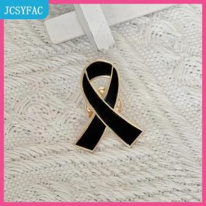 JCSYFAC 1 5 10PCS đen trắng Ribbon Trâm tang lễ memorial pin cho người đàn ông người đàn ông kim loại Ribbon tang huy hiệu phù hợp với váy áo sơ mi phụ kiện