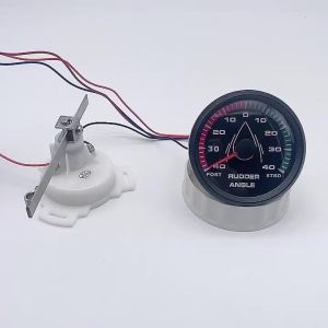 Universal Boat 85mm Rudder Angle Indicator Gauge 0-190ohm Signal Rudder Angle Meter Sensor 9-32V for Boat Yacht with Red LED