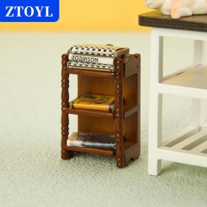 [COD]🔥🔥🔥ZTOYL 1:12 Dollhouse Miniature Bedside Stand Storage Rack Nightstand Furniture Bedroom Model Decor Toy Doll House Accessories