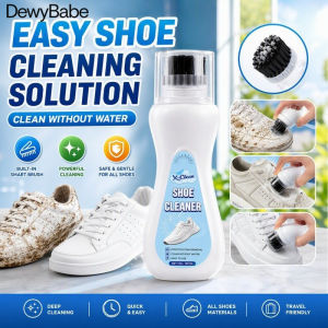 DewyBabe Shoe Cleaner Foam With Built In Brush No Water Needed Removes Stains Whitens Sneakers Leather Suede