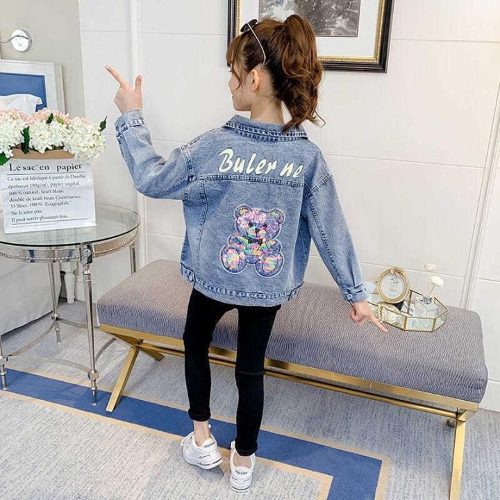 Denim jacket hot sale sequins