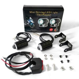 【24 hours shipping】 2pcs Mini Driving Light V1 20W 3 Wires Auxiliary Light Led Lights Fog Light for Motorcycle Cars Free Domino Switch