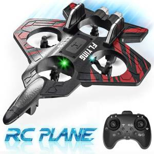 เครื่องบินบังคับ 4 เครื่องยนต์สำหรับเด็ก 2.4GHz ไฟ LED โฟม EPP ทนการชน ของเล่นกลางแจ้งของขวัญวันเกิด