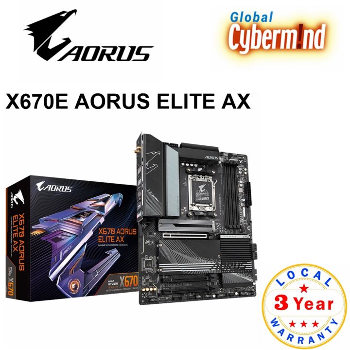 GIGABYTE X670 AORUS ELITE AX with Supports AMD Ryzen™ 7000 Series