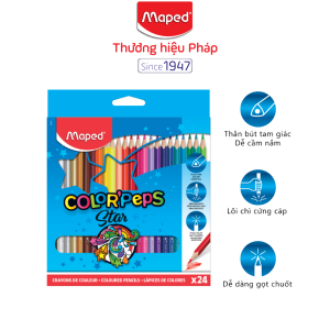 Chì màu Colorpeps Maped - Pháp 24 màu [Chính hãng]
