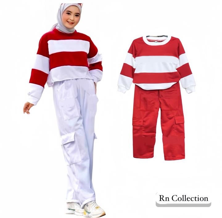 Setelan Merah Putih Spesial Kemerdekaan Couple Ibu dan Anak // Baju