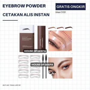 House of Geefa - Ibcccndc Eyebrow Powder Cetakan Alis Instan Eyebrow Stamp Alis Stempel Alis Waterproof dengan 10 Model Cetakan Alis