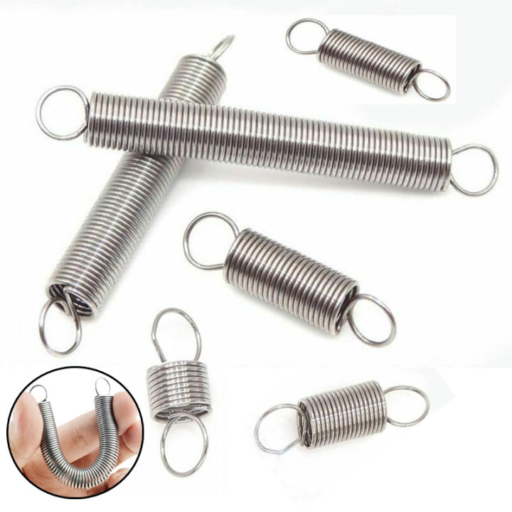 10pcs 304 Stainless Steel Dual Hook Small Tension Spring Hardware