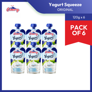 Cimory Yogurt Squeeze 120g – Kids Yogurt Snack Healthy Drink Easy to Squeeze Pouch (Set of 6s)