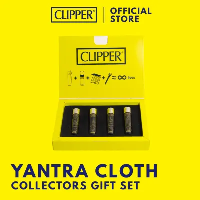 ไฟแช็ค คลิปเปอร์ Clipper Lighters Yantra Cloth Collectors Gift Set ไฟแช็คเติมแก๊สได้ เปลี่ยนหินไฟได้ แรงสู้ลม พกพาสะดวก