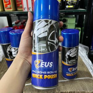 Chai Xịt Phủ Bóng Sơn Xe Máy Ô Tô Dàn Áo ZEUS 400ml Tặng Kèm Khăn Làm Mới Dàn Nhựa Bóng