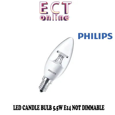 [ 5.5w] Philips LED Candle Bulb 5.5W - 40W E14 NON DIMMABLE