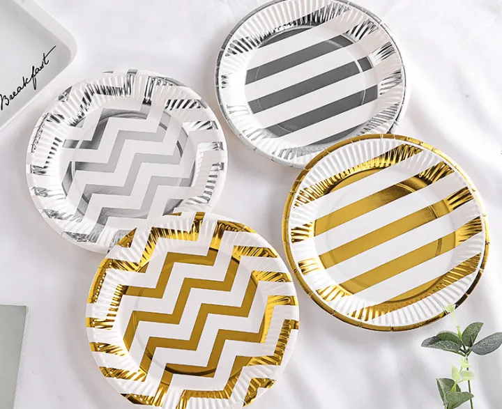 SG%2010PCS%20Gold%20Silver%20Dot%20Disposable%20Paper%20Cups%20and%20Plates%20Set%20for%20Birthday%20Party%20-%20Image%204