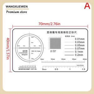 [COD] ไม้บรรทัดกล้องจุลทรรศน์ไมโครมิเตอร์การสอบเทียบสไลด์บรรทัดความกว้างเส้นผ่าศูนย์กลางอนุภาค