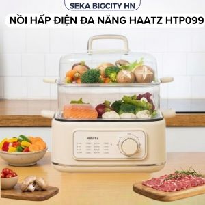 Nồi hấp điện đa năng 3 tầng HAATZ HTP099 dung tích 10L công suất 1000W vỉ inox an toàn dễ sử dụng
