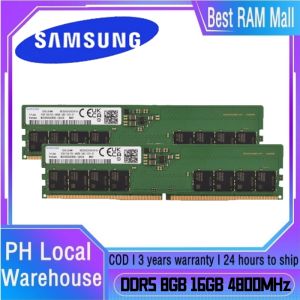 【Free shipping】Samsung DDR5 RAM 8G 16GB 4800Mhz PC5-34800 288pin DIMM Desktop PC Memory