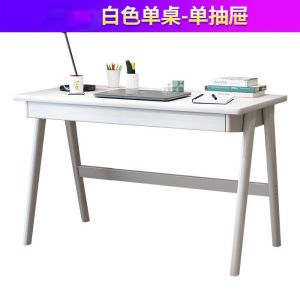 Scandinavian All Solid Wood Bedroom Office 80/100/120/140cm Walnut Study Small Household Simple Home Book Table