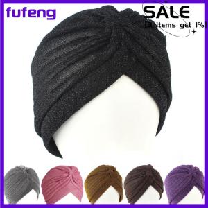 fufeng Fashion Men Women Stretchable Soft Indian Style Turban Hat Head Wrap Band Cap