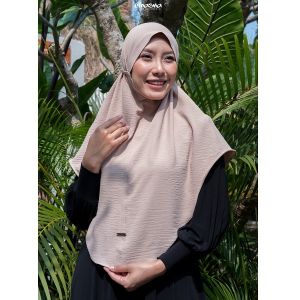 ELHASNA BERGO (HAFSAH NON PAD) RAYON CRINKLE AIRFLOW JILBAB INSTAN KHIMAR