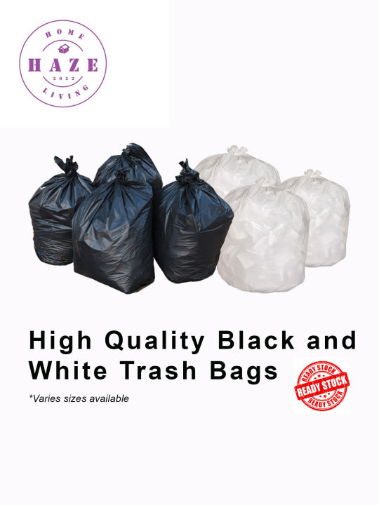 😍 SG Ready Stocks | Black Garbage Bag | White Garbage Bag | Trash Bag ...
