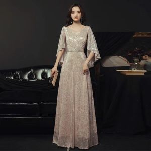 DINNER DRESS New Premium Champagne Evening Party Luxury Dresses 女士香槟色晚礼服奢华大气高级宴会长款连衣裙