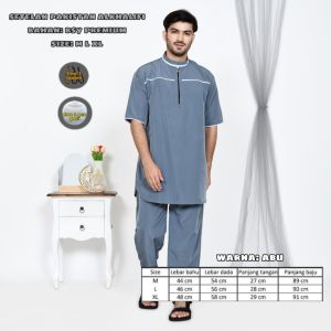 Setelan Baju Muslim Pakistan Qurta Alkhalifi Dewasa Pria ( Free 1 Peci + 1 Tasbih)
