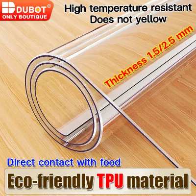 Does not yellow Transparent Table Mat High temperature resistant transparent thick plastic table cover sheet PVC Soft Glass Dining Table Mat