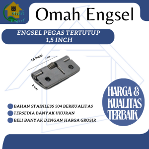 Engsel Pegas Full Tutup Stainless 1.5 - 2 Inch Engsel Penutup Pintu Otomatis Door Closer Lemari - Omah Engsel